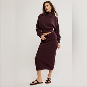 Free people Hailee skirt/sweater set
